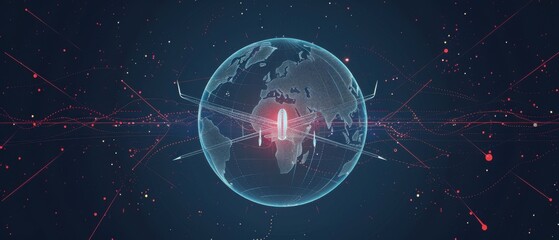 Obraz premium navigation concept for aviation. compass