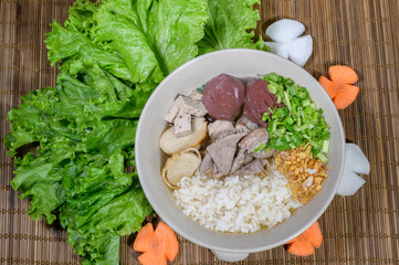 The assortment of chili paste thai traditional foodhealthy and diet hot and spicy asian meal