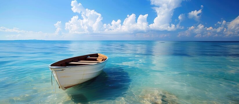 Boat on Summer Vacation with Sea Background