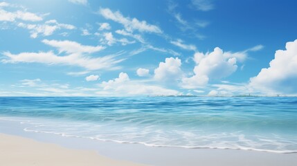 Fototapeta premium beach scene with blue sky 