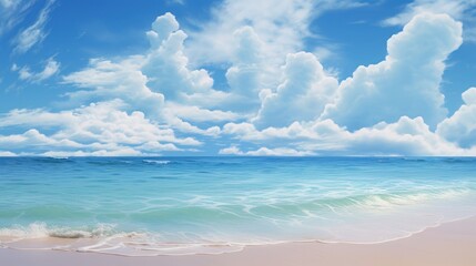 Obraz premium beach scene with blue sky 