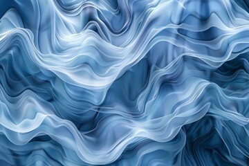Obraz premium A background of flowing, wavy lines in shades of blue, evoking a sense of motion and fluidity for dynamic, abstract designs
