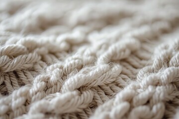 A close-up of a knitted wool texture, with thick, interwoven strands providing a cozy, tactile quality perfect for winter-themed visuals