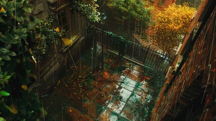 Contemplating Weather Variations - Modern Over-the-Shoulder Shot with Depth of Field and Soft Focus