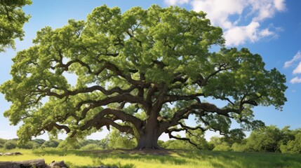 Fototapeta premium Mighty oak tree ,natural background