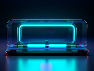 Obraz premium Three-dimensional transparent geometry under light and shadow effects