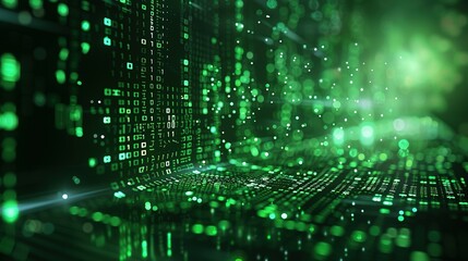 Pixelated Phosphor Monitor: Retro Tech Abstract