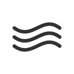 Water wave or wind flow icon isolated vector illustration.