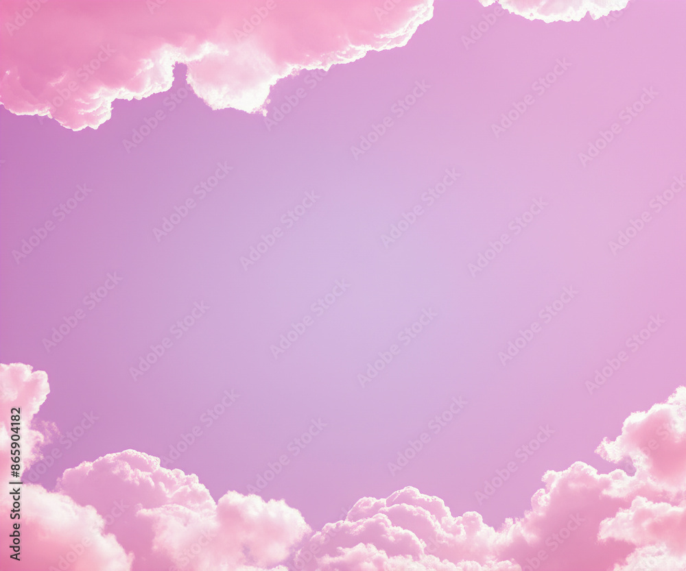 Wall mural pink sky and clouds background