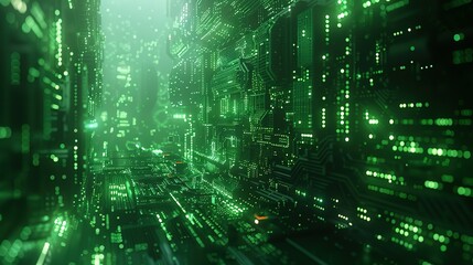 Pixel Sorting Effect on Retro Tech Background