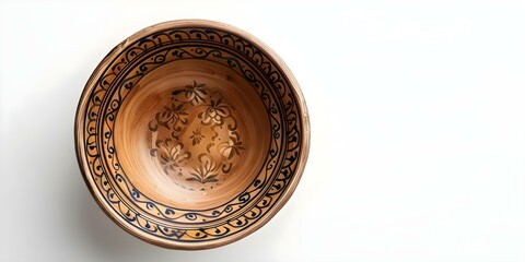 Decorative dish on white background. Concept Decorative Dish, White Background