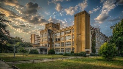 Classic Sepia HDR View from Rainy Top-Down Window