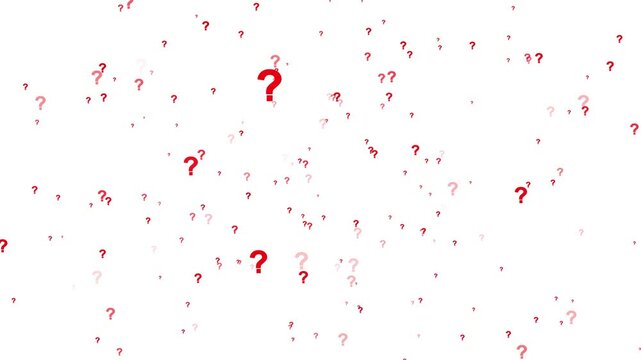 question mark sign, Question marks background, seamless looping animation,
Question mark medium appear slow explosive dimension flo motion,
Animated bw question marks. Black and white thin line.