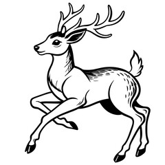 hand drawn deer, generative AI