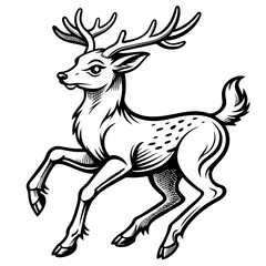 hand drawn deer, generative AI