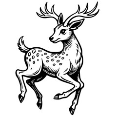 hand drawn deer, generative AI