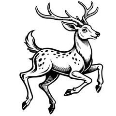 hand drawn deer, generative AI