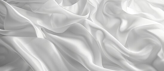 Obraz premium Abstract background of white fabric texture with gentle waves.