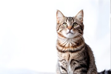 Obraz premium gray cat isolated on white background