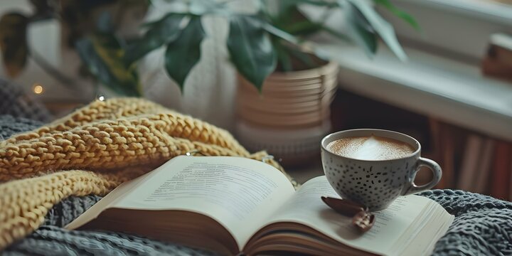 Mockup of open junk journal with coffee plant in Canva design. Concept Canva Design, Junk Journal, Mockup, Coffee Plant, Open Book