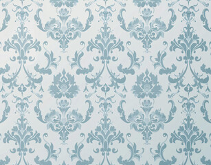 Light blue damask pattern background with a light gray color, an elegant and sophisticated wallpaper design