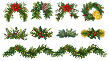 christmas wreath with holly