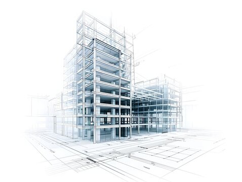Architectural Blueprint of Modular Structural Tower Components