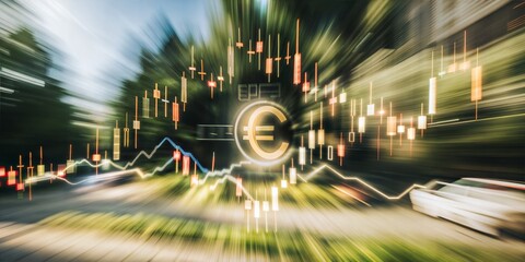 the ultimate abstract picture theme trading and its criminal activities, currency symbols, dollar, euro, yen, cryptocurrency symbol, stock chart, stock trading, banks, profits and losses abstract art 