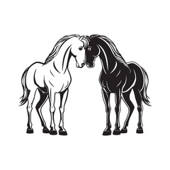 Black And White Horse Vector Art, Icons, and Graphics