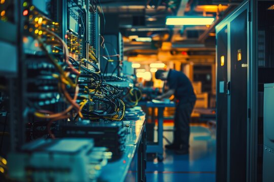 Professional Photography of a data recovery drill, simulating emergency scenarios to test the resilience of backup, Generative AI
