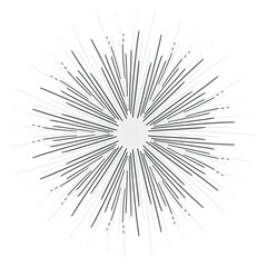 Fototapeta premium Modern sunbeams lines on white background