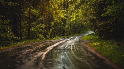 Moody Scandinavian Rainy Drive in High Saturation Macro with Vignette Effect