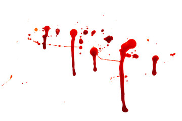 blood drop on white