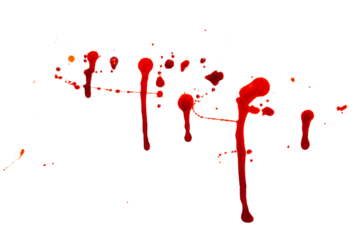 blood drop on white