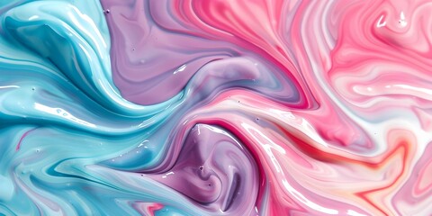 Obraz premium Vibrant swirls in abstract marbled wallpaper. Concept Abstract Art, Marbled Wallpaper, Vibrant Colors