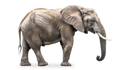 Obraz premium African elephant - Loxodonta africana female. Animals isolated on white background.