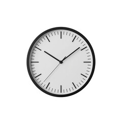 Simple Black Clock Face Isolated on White Background