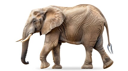 Obraz premium African elephant - Loxodonta africana female. Animals isolated on white background.