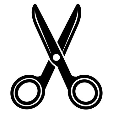 recommend clip art: scissors outline coloring book page line art illustration digital drawing