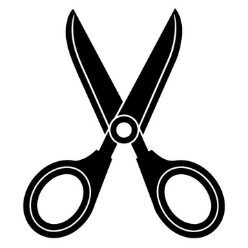 recommend clip art: scissors outline coloring book page line art illustration digital drawing