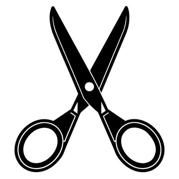 recommend clip art: scissors outline coloring book page line art illustration digital drawing