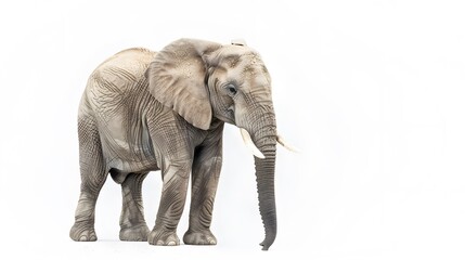 Obraz premium African elephant - Loxodonta africana female. Animals isolated on white background.
