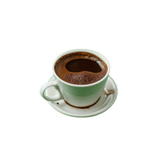 Obraz premium A Cup of Coffee on a White Background