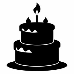 cake with candles illustrator