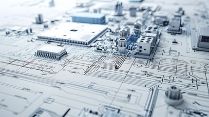 Minimalist Infographic Blueprint of Structural Battery Components