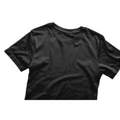 Black T-Shirt Mockup On White Background