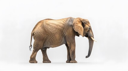 Obraz premium African elephant - Loxodonta africana female. Animals isolated on white background.