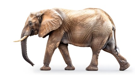 Obraz premium African elephant - Loxodonta africana female. Animals isolated on white background.