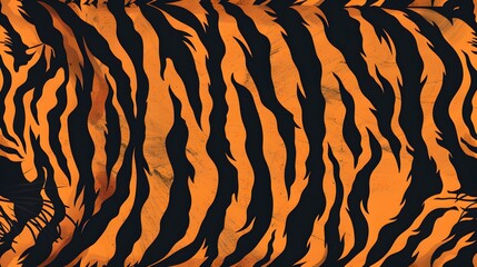 stripe animals jungle bengal tiger fur texture pattern seamless repeating white black. 