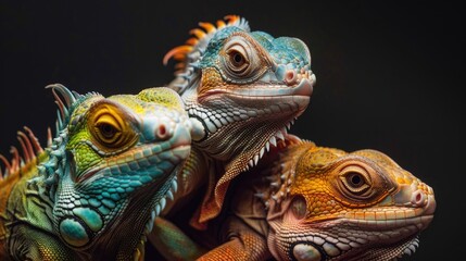 Fototapeta premium Macro photography of live animals in a studio setting